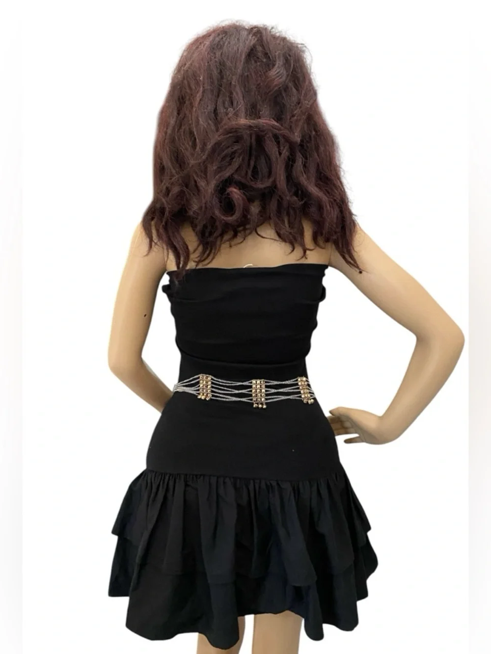 Zara multi stand silvertone with goldtone bead chain belt - Picture 3 of 6